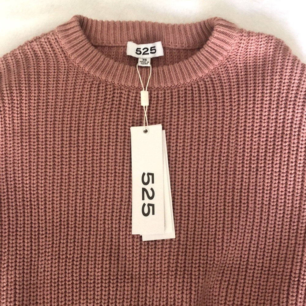 525 Cropped Color Block Sweater - Picture 3 of 4
